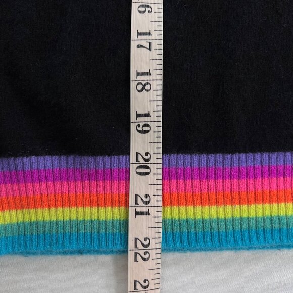 Brodie Cashmere Thunder Strike Cashmere Hoodie in Black & Rainbow Size Large - Picture 11 of 11